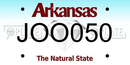 JOO050 Arkansas License Plate