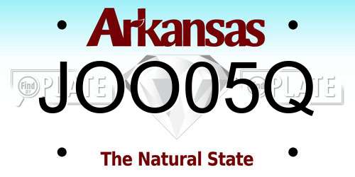 JOO05Q Arkansas License Plate