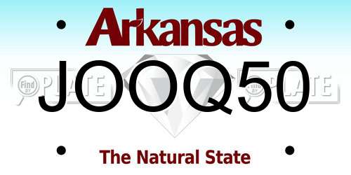 JOOQ50 Arkansas License Plate