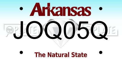 JOQ05Q Arkansas License Plate