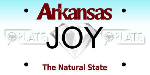 JOY Arkansas License Plate