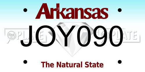 JOY090 Arkansas License Plate