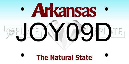 JOY09D Arkansas License Plate