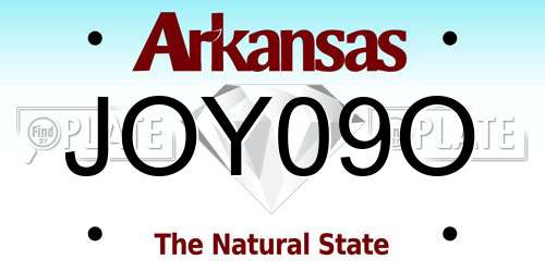 JOY09O Arkansas License Plate