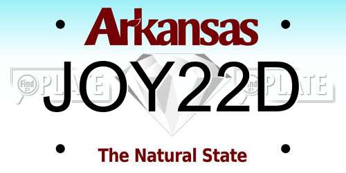 JOY22D Arkansas License Plate