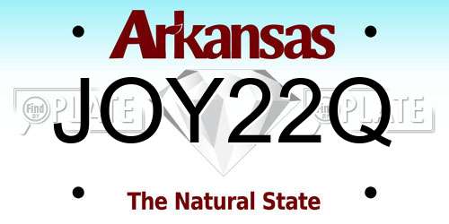 JOY22Q Arkansas License Plate