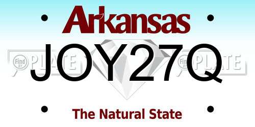 JOY27Q Arkansas License Plate