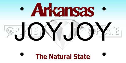 JOYJOY Arkansas License Plate
