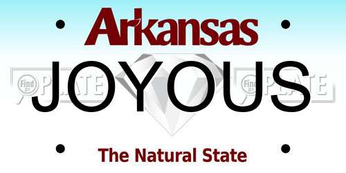 JOYOUS Arkansas License Plate