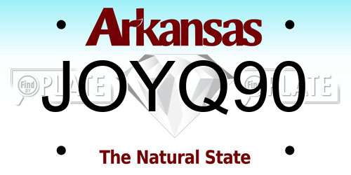 JOYQ90 Arkansas License Plate