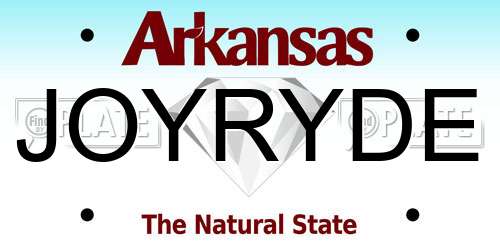 JOYRYDE Arkansas License Plate