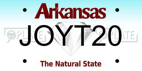 JOYT20 Arkansas License Plate