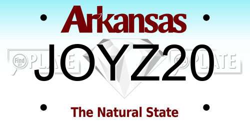 JOYZ20 Arkansas License Plate