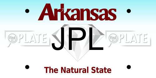 JPL Arkansas License Plate