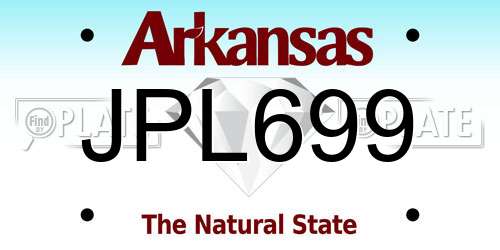 JPL699 Arkansas License Plate