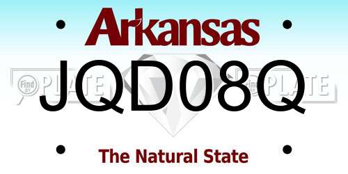 JQD08Q Arkansas License Plate