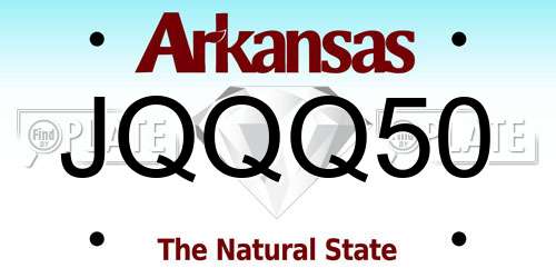 JQQQ50 Arkansas License Plate