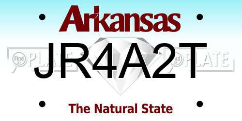 JR4A2T Arkansas License Plate