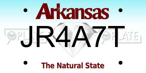 JR4A7T Arkansas License Plate