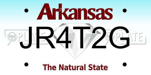 JR4T2G Arkansas License Plate