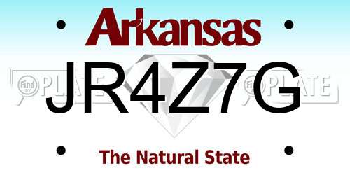JR4Z7G Arkansas License Plate