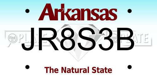 JR8S3B Arkansas License Plate
