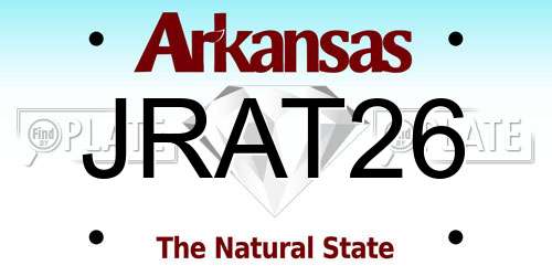JRAT26 Arkansas License Plate