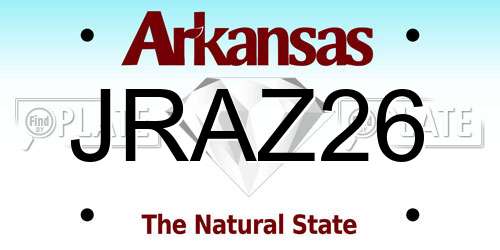 JRAZ26 Arkansas License Plate