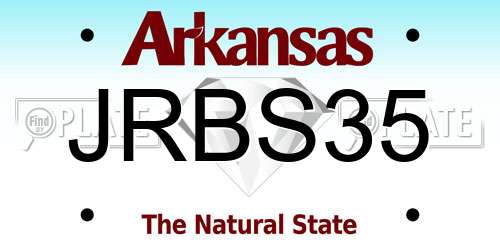JRBS35 Arkansas License Plate