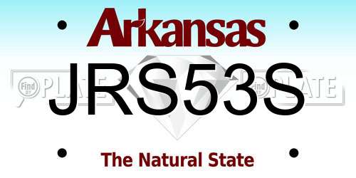 JRS53S Arkansas License Plate