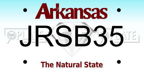 JRSB35 Arkansas License Plate