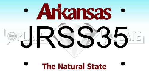 JRSS35 Arkansas License Plate