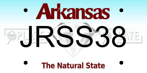JRSS38 Arkansas License Plate