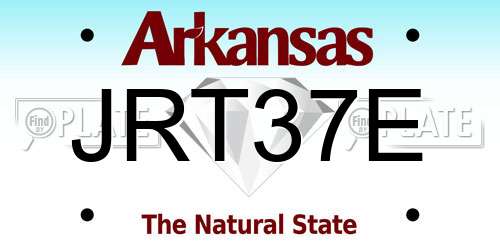 JRT37E Arkansas License Plate
