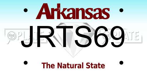 JRTS69 Arkansas License Plate