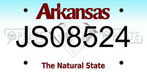 JS08524 Arkansas License Plate