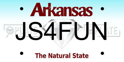 JS4FUN Arkansas License Plate