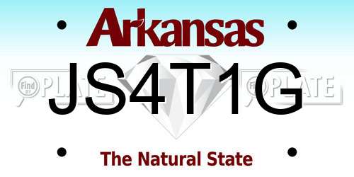 JS4T1G Arkansas License Plate