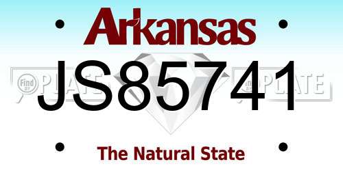 JS85741 Arkansas License Plate