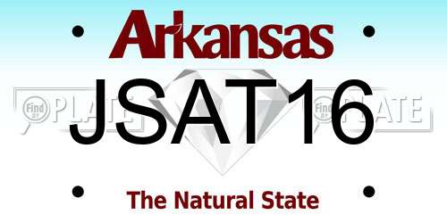 JSAT16 Arkansas License Plate