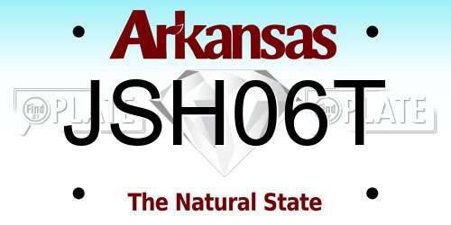 JSH06T Arkansas License Plate