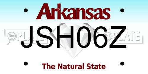 JSH06Z Arkansas License Plate