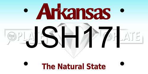 JSH17I Arkansas License Plate