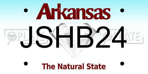 JSHB24 Arkansas License Plate