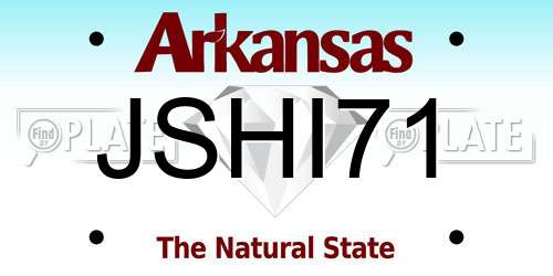 JSHI71 Arkansas License Plate