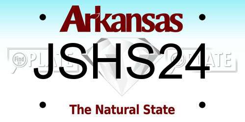 JSHS24 Arkansas License Plate
