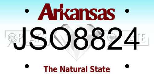 JSO8824 Arkansas License Plate
