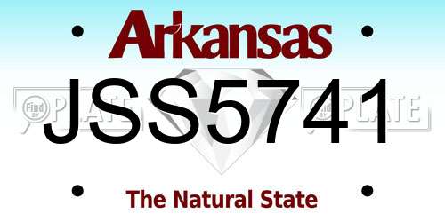 JSS5741 Arkansas License Plate