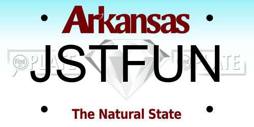 JSTFUN Arkansas License Plate
