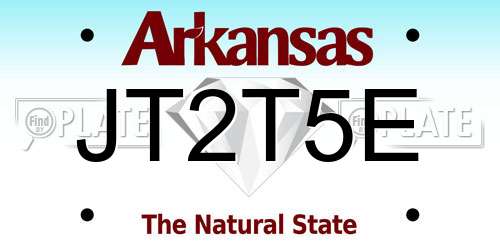 JT2T5E Arkansas License Plate